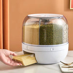 Load image into Gallery viewer, 6KG Rotatable 360 Degree Rice Dispenser Sealed Dry Grain Bucket Dispenser Moisture-Proof Kitchen Food Container Storage Box
