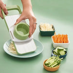 Load image into Gallery viewer, Kitchen 5 in 1 Stainless Steel Multifunctional Safe Manual Vegetable Slicer Cutter Potato Shredders Garlic Carrot Grater Chopper
