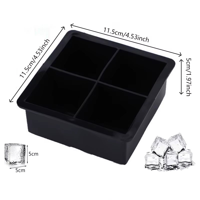 New 15 Grid Silicone Ice Cube Molds Big Tray Mold Ice Cube Maker Reusable Durable Bar Pub Whiskey Cocktail Ice Block Maker Model