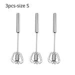 Load image into Gallery viewer, Semi-Automatic Stainless Steel Egg Beater Manual Hand Mixer
