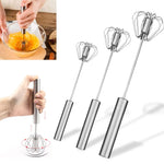 Load image into Gallery viewer, Semi-Automatic Stainless Steel Egg Beater Manual Hand Mixer
