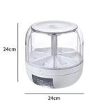 Load image into Gallery viewer, 6KG Rotatable 360 Degree Rice Dispenser Sealed Dry Grain Bucket Dispenser Moisture-Proof Kitchen Food Container Storage Box
