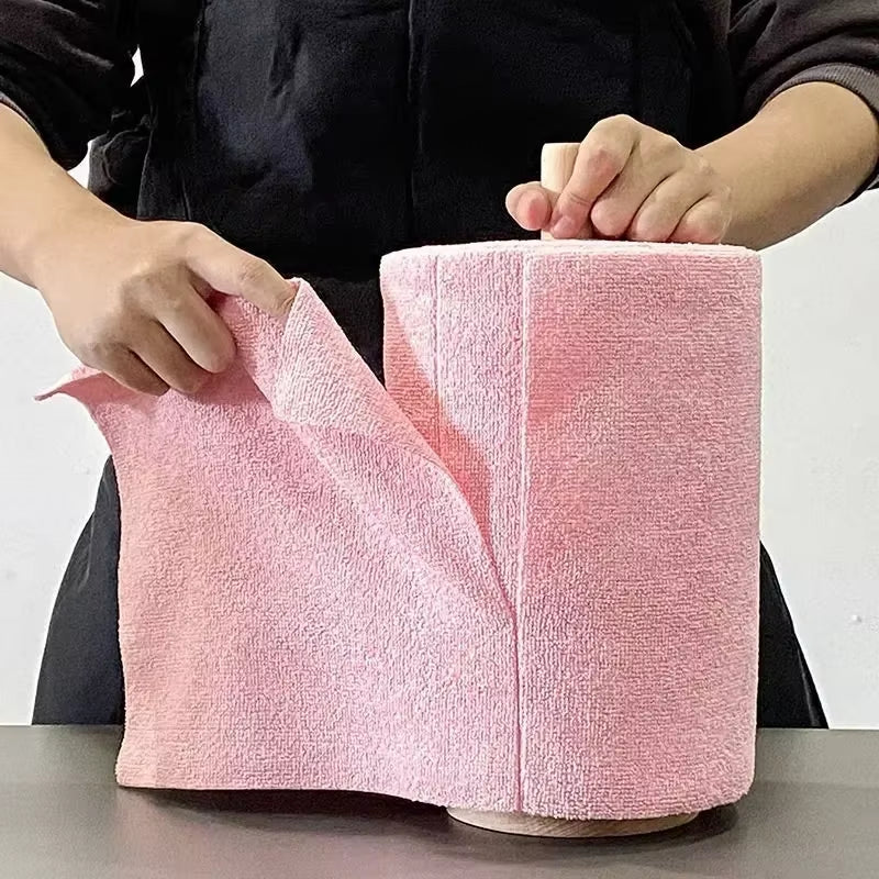 50/20Pcs Reusable Microfiber Kitchen Cloth Towel Roll