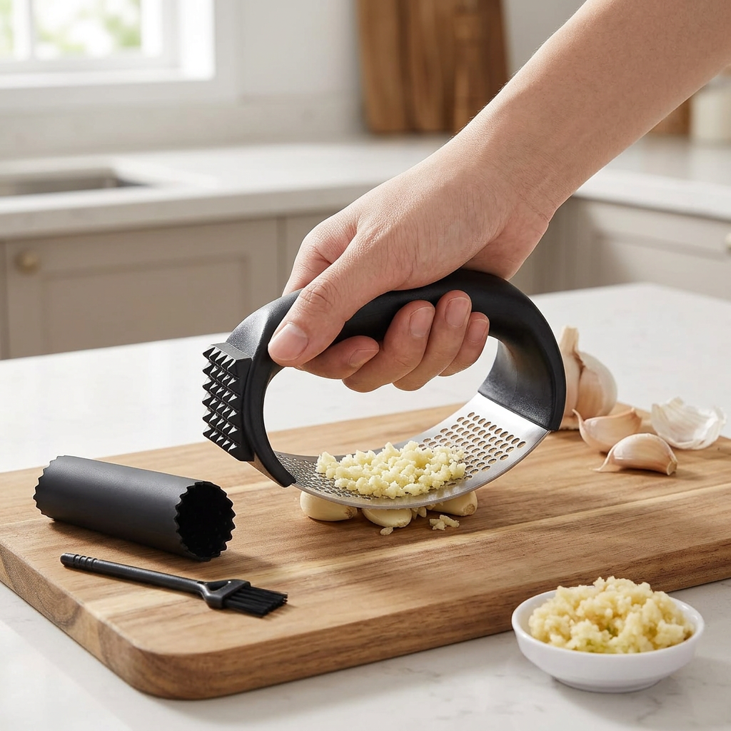 Garlic Press Rocker – Effortless Crushing with Stainless Steel Design