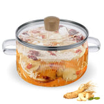 Load image into Gallery viewer, Clear Glass Saucepan with Lid 1.6L – Heat Resistant Pot
