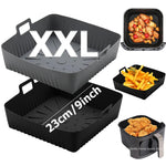 Load image into Gallery viewer, 9&quot; Silicone Air Fryer Liners for 6-8QT – Reusable &amp; Safe
