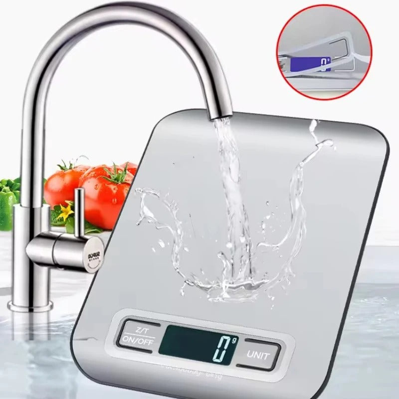 Digital Kitchen Scale 5kg/1g LED Display Stainless Steel
