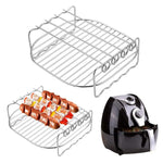 Load image into Gallery viewer, Air Fryer Skewer Rack – Double-Layer BBQ Tray Holder
