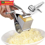 Load image into Gallery viewer, Stainless Steel Rotary Cheese Grater &amp; Veggie Shredder Tool
