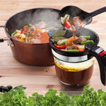 Load image into Gallery viewer, Grease Separator with Bottom Spout – Mess-Free Strainer
