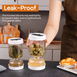 Load image into Gallery viewer, Pickle Jar with Forks – Wet &amp; Dry Separator Container
