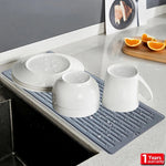 Load image into Gallery viewer, Large Silicone Dish Drying Mat 41x15cm - Sink &amp; Counter Use
