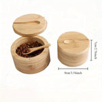 Load image into Gallery viewer, Bamboo Seasoning Jar– Salt, Pepper, Sugar Containers
