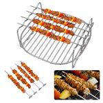 Load image into Gallery viewer, Air Fryer Skewer Rack – Double-Layer BBQ Tray Holder
