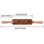 Load image into Gallery viewer, Sunflower Embossed Wooden Rolling Pin for Baking Cookies
