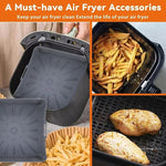 Load image into Gallery viewer, 9&quot; Silicone Air Fryer Liners for 6-8QT – Reusable &amp; Safe
