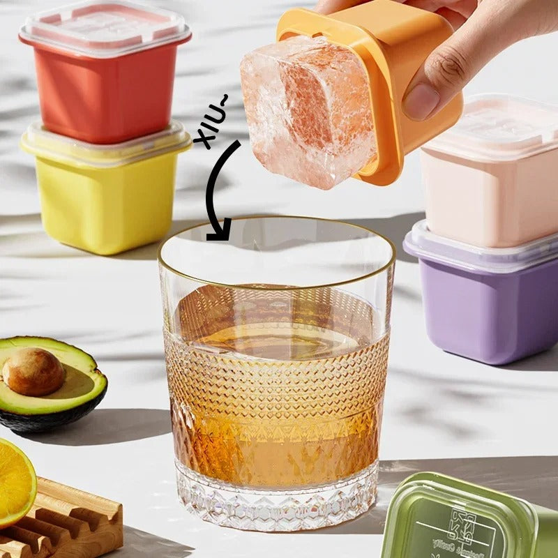 Mini Reusable Ice Cube Molds for Whiskey & Drinks (6pcs)