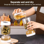 Load image into Gallery viewer, Pickle Jar with Forks – Wet &amp; Dry Separator Container
