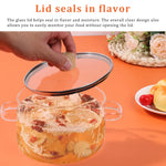 Load image into Gallery viewer, Clear Glass Saucepan with Lid 1.6L – Heat Resistant Pot
