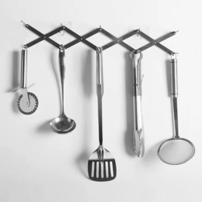 Adjustable Pot Lid Organizer – Space-Saving Stainless Steel Rack
