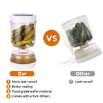Load image into Gallery viewer, Pickle Jar with Forks – Wet &amp; Dry Separator Container

