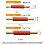 Load image into Gallery viewer, Silicone Rolling Pin Non-Stick with Wooden Handle Baking

