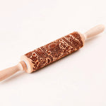 Load image into Gallery viewer, Sunflower Embossed Wooden Rolling Pin for Baking Cookies
