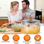Load image into Gallery viewer, Clear Glass Saucepan with Lid 1.6L – Heat Resistant Pot
