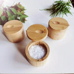Load image into Gallery viewer, Bamboo Seasoning Jar– Salt, Pepper, Sugar Containers

