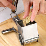 Load image into Gallery viewer, Stainless Steel Rotary Cheese Grater &amp; Veggie Shredder Tool
