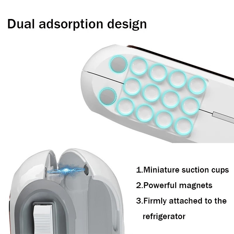 Magnetic Plastic Wrap & Foil Dispenser with Cutter Tool