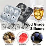 Load image into Gallery viewer, Skull Ice Ball Mold – 3D Silicone Tray for Cocktails &amp; Halloween Drinks
