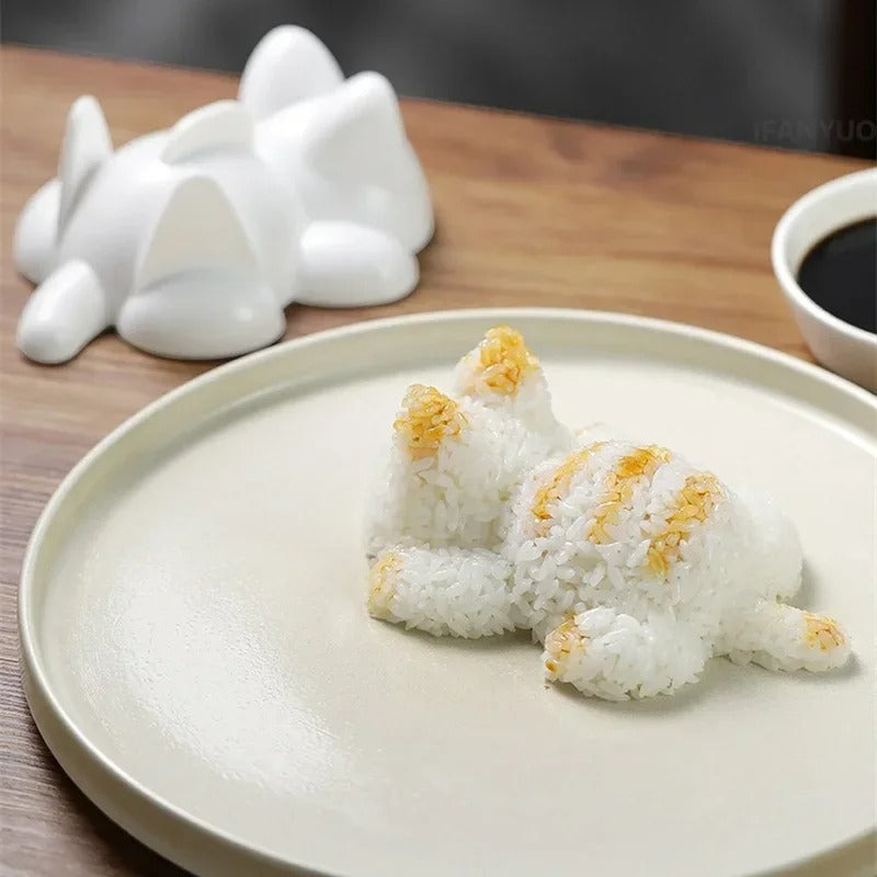 Cute Cat Rice Ball Mold DIY Sushi Tool for Kids & Kitchen