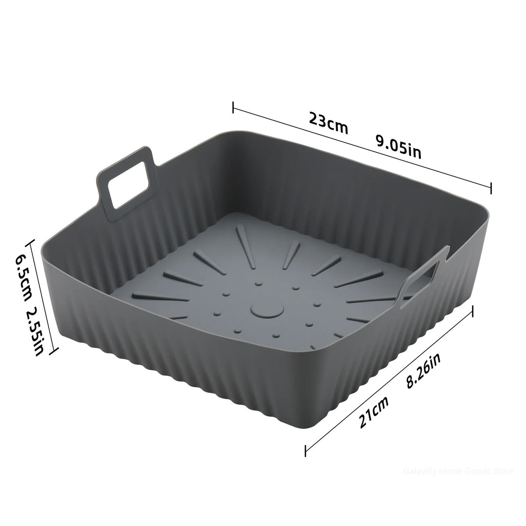 9" Silicone Air Fryer Liners for 6-8QT – Reusable & Safe