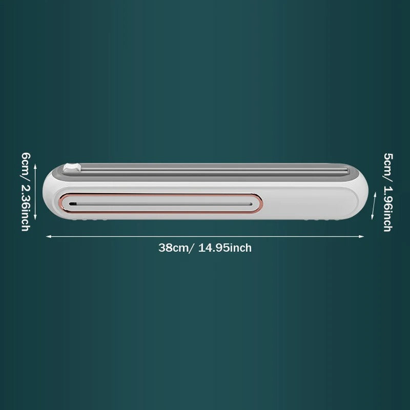 Magnetic Plastic Wrap & Foil Dispenser with Cutter Tool