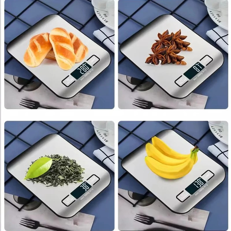 Digital Kitchen Scale 5kg/1g LED Display Stainless Steel