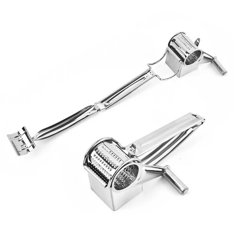 Stainless Steel Rotary Cheese Grater & Veggie Shredder Tool
