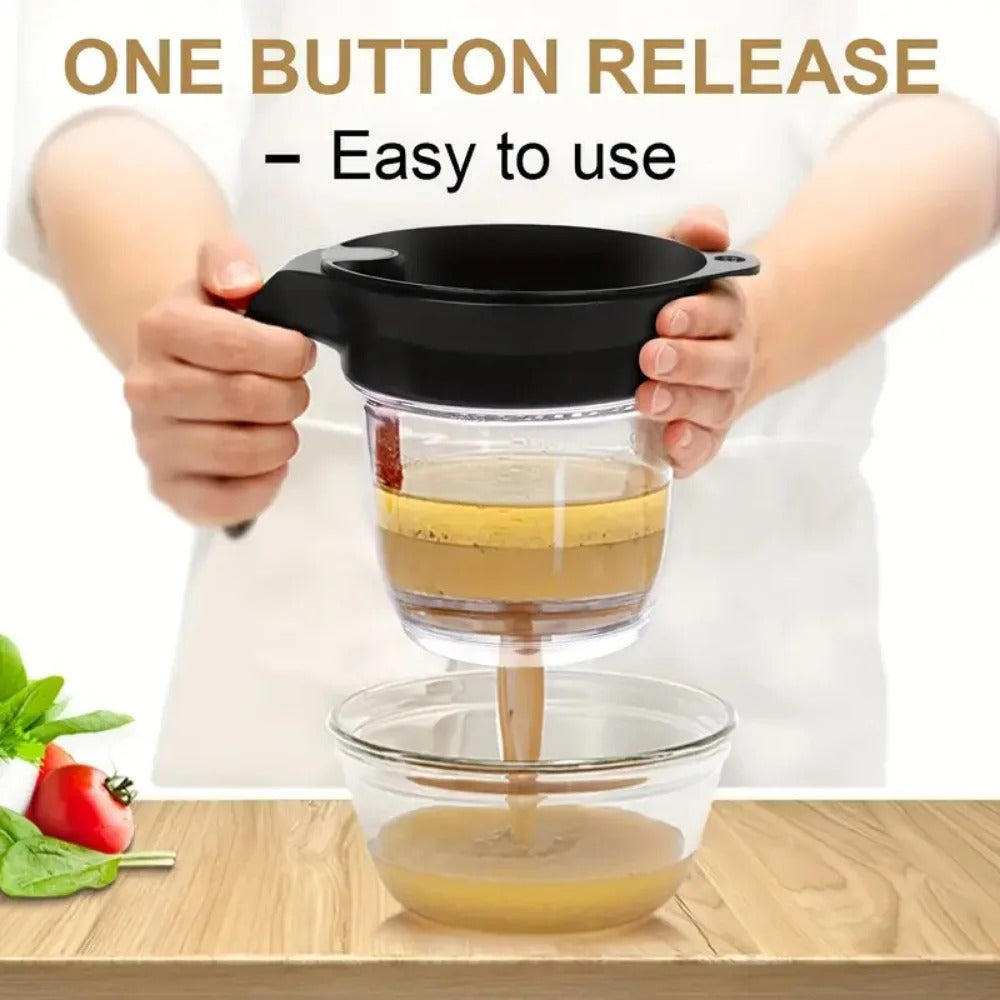 Grease Separator with Bottom Spout – Mess-Free Strainer