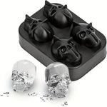 Load image into Gallery viewer, Skull Ice Ball Mold – 3D Silicone Tray for Cocktails &amp; Halloween Drinks
