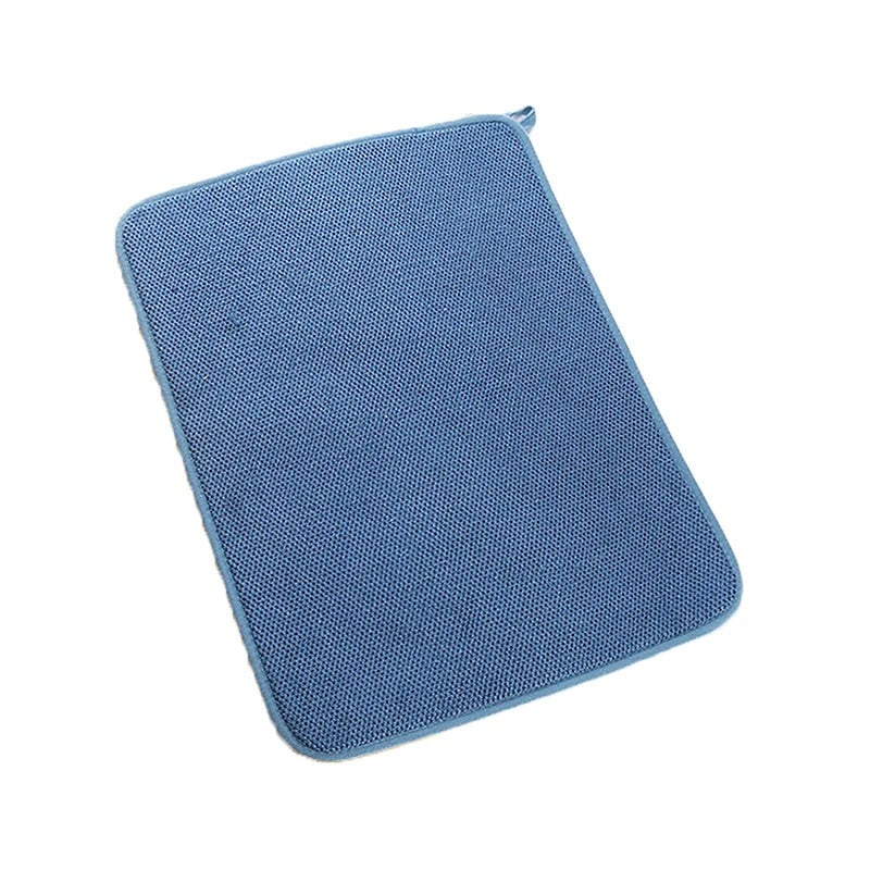 Microfiber Dish Drying Mat 30x40cm Non-Slip Absorbent Pad