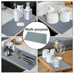 Load image into Gallery viewer, Large Silicone Dish Drying Mat 41x15cm - Sink &amp; Counter Use
