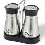 Load image into Gallery viewer, 2pcs Refillable Spice Shakers Set with Shelf – Salt &amp; Pepper

