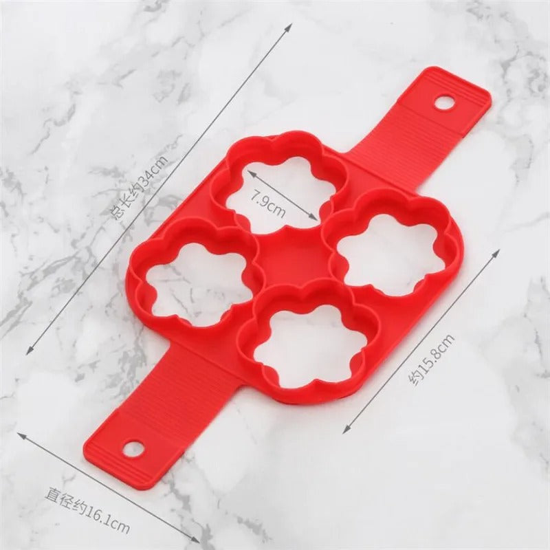 Nonstick Egg & Pancake Mold – Round & Heart Shapes Tool