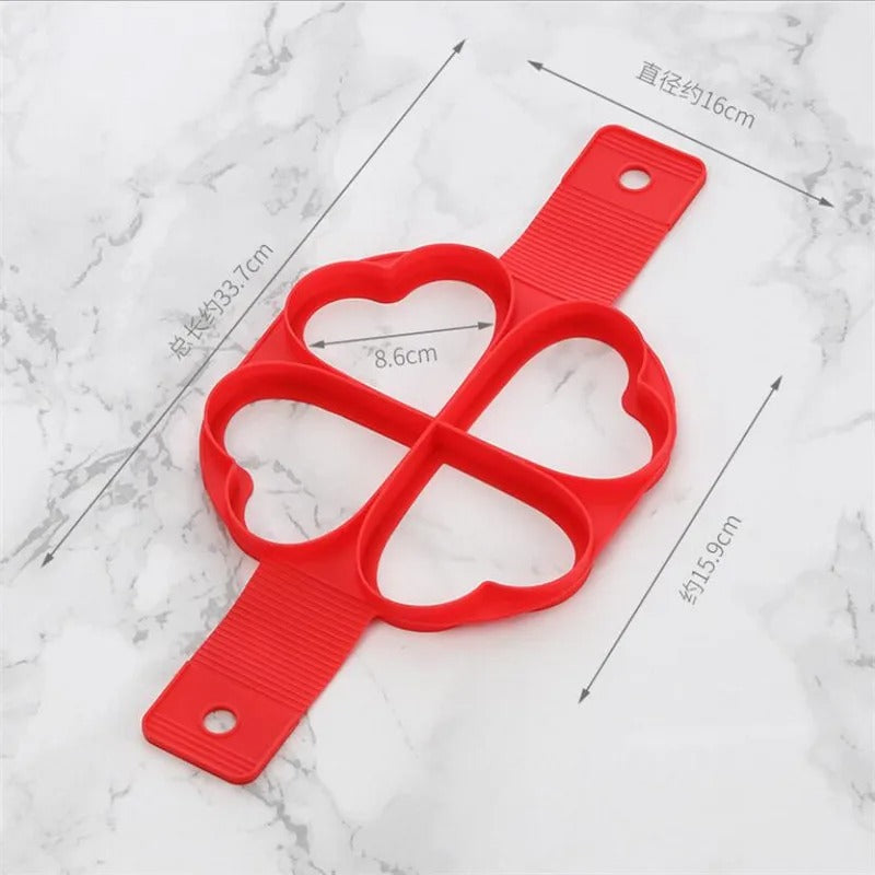 Nonstick Egg & Pancake Mold – Round & Heart Shapes Tool