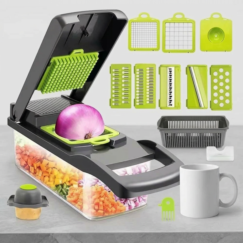 Multi-Function Vegetable Chopper – Easy Prep with Stainless Steel Blades