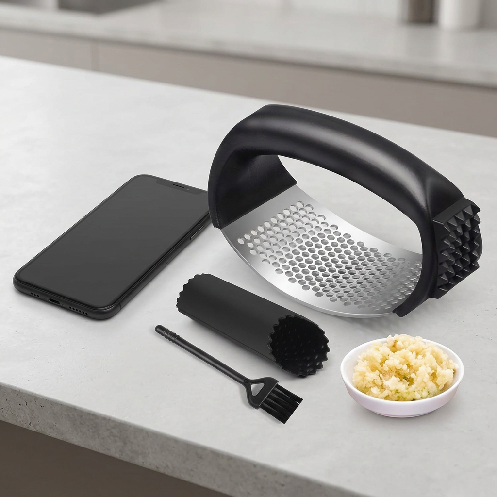 Garlic Press Rocker – Effortless Crushing with Stainless Steel Design