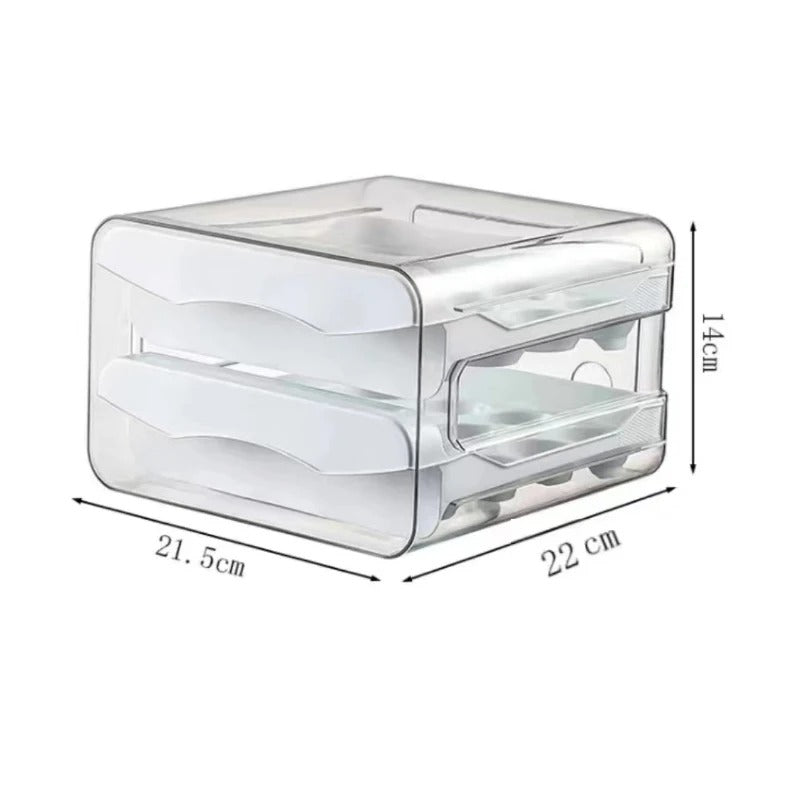 Egg Storage Box – Organized Refrigerator Storage with 2-Layer Design