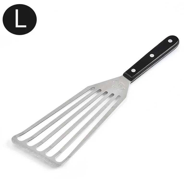 Stainless Steel Spatula – Gentle Flip & Wooden Handle