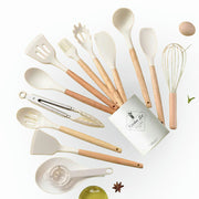 12-Piece Silicone Cooking Utensil Set – Heat-Safe Tools with Holder